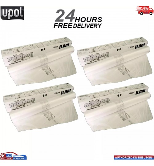 4x U-Pol Clear Static Poly Masking Roll 5m x 120m U-Pol